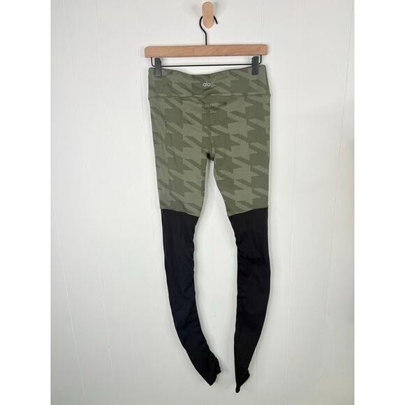 Stylish Green and Black Women's Leggings - Picture 6 of 7
